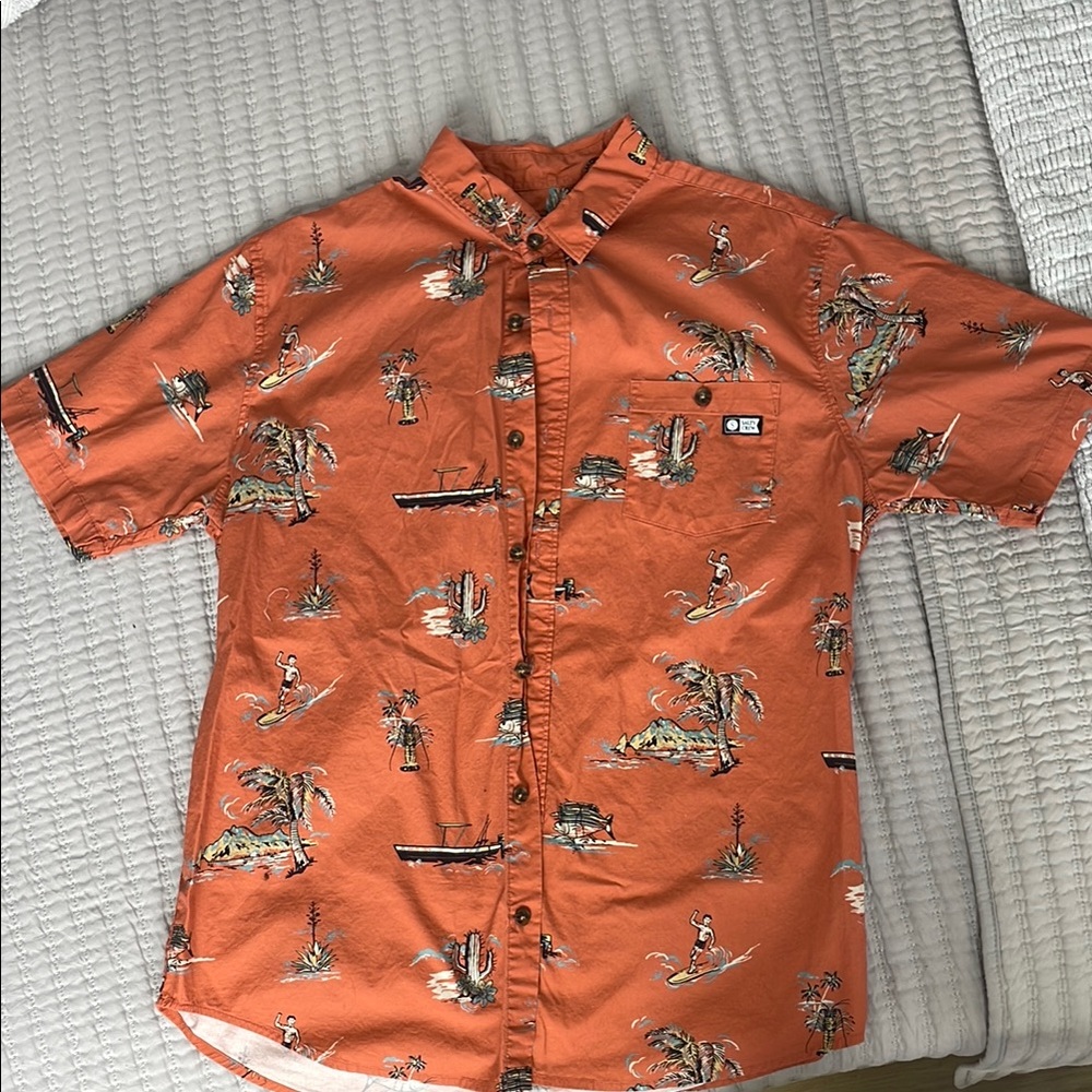 Men's Orange Graphic Shirt